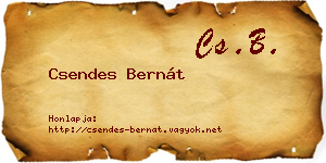 Csendes Bernát névjegykártya